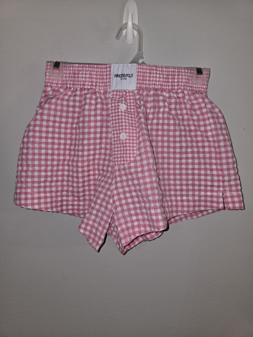 Princess Polly Pink Gingham Cotton Sleep Shorts